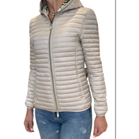 100 gram jack met capuchon vrouw Save The Duck alexa Zand Beige