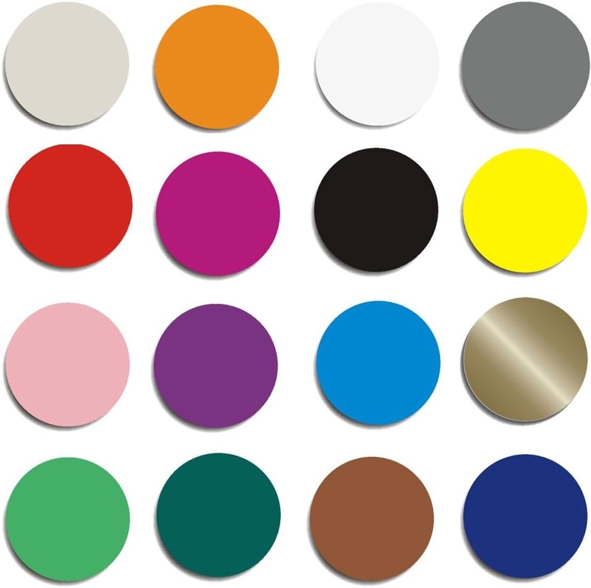 3840 Kleurige Zelfklevende Dots, 10mm Ronde Stickers voor Creatieve Projecten, Kantoor en Thuis, 16 Kleuren Beschikbaar