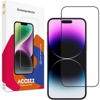Accezz Gehard Glas Full Cover Screenprotector voor de Apple iPhone 15 Pro Max