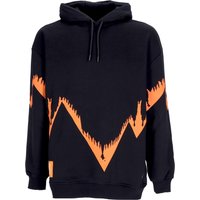 Bench Milano Herenhoodie Outline Oversize Hoodie Zwart/rood