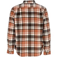 Benny Cord Geweven Heren Shirt Met Lange Mouwen L/s Java Bruin Multi