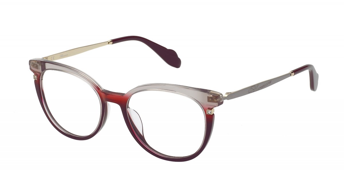 Blumarine VBM170S Rosso sfumato rosa chiaro lucido 52/17/140 WOMAN Brilmonturen
