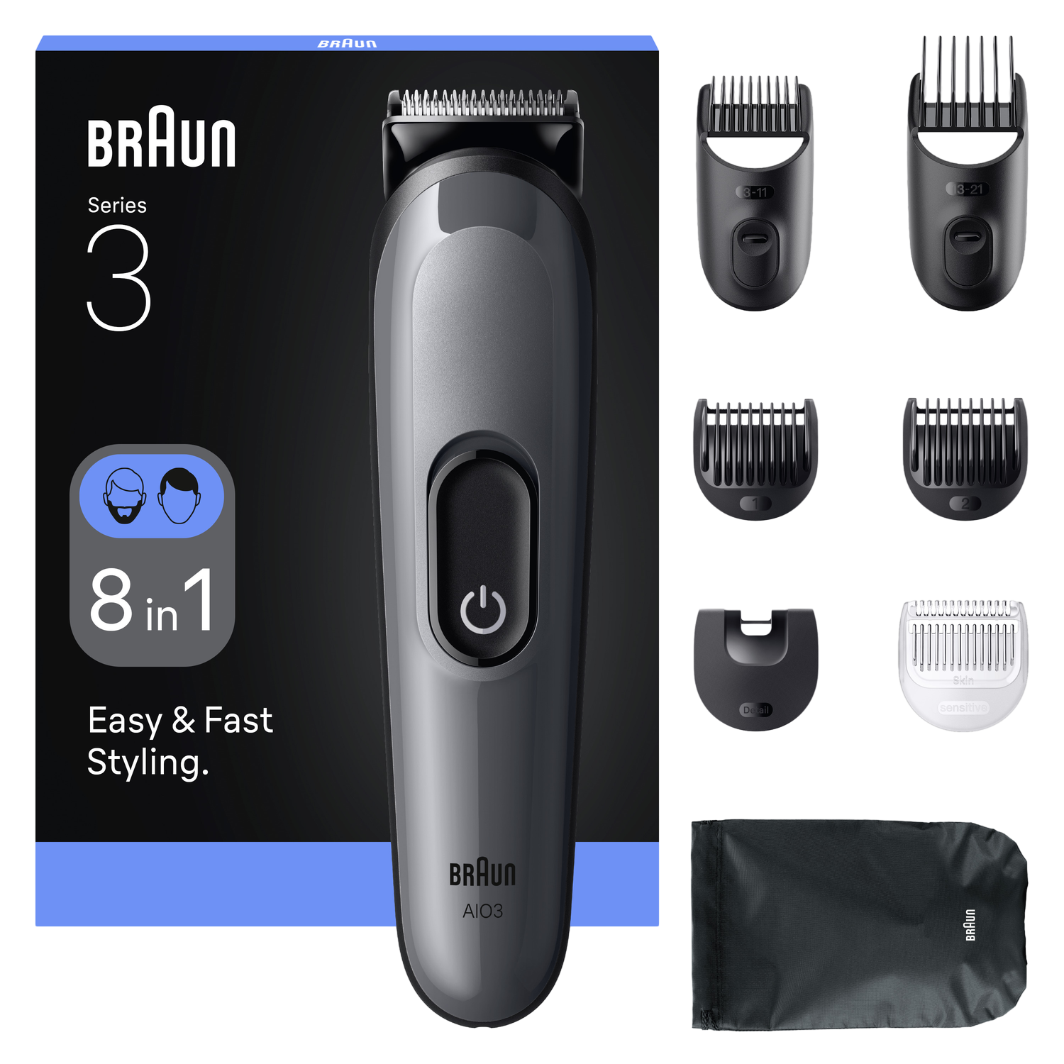 Braun All-in-one 15in1 Aio 3540 Multigroomer Grijs