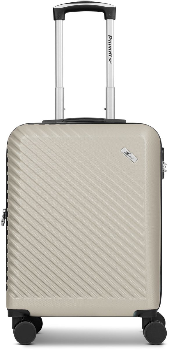 CHECK.IN Paradise 2.0 4 wielen Cabinewagen S 55 cm met uitbreidingsplooi - Harde bagage - Combinatieslot - eggshell