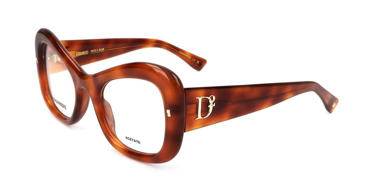 Dsquared2 D2 0138 Beige havana 52/23/140 WOMAN Brilmonturen