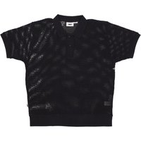Duke Mesh Polo Herenpolo met korte mouwen, zwart