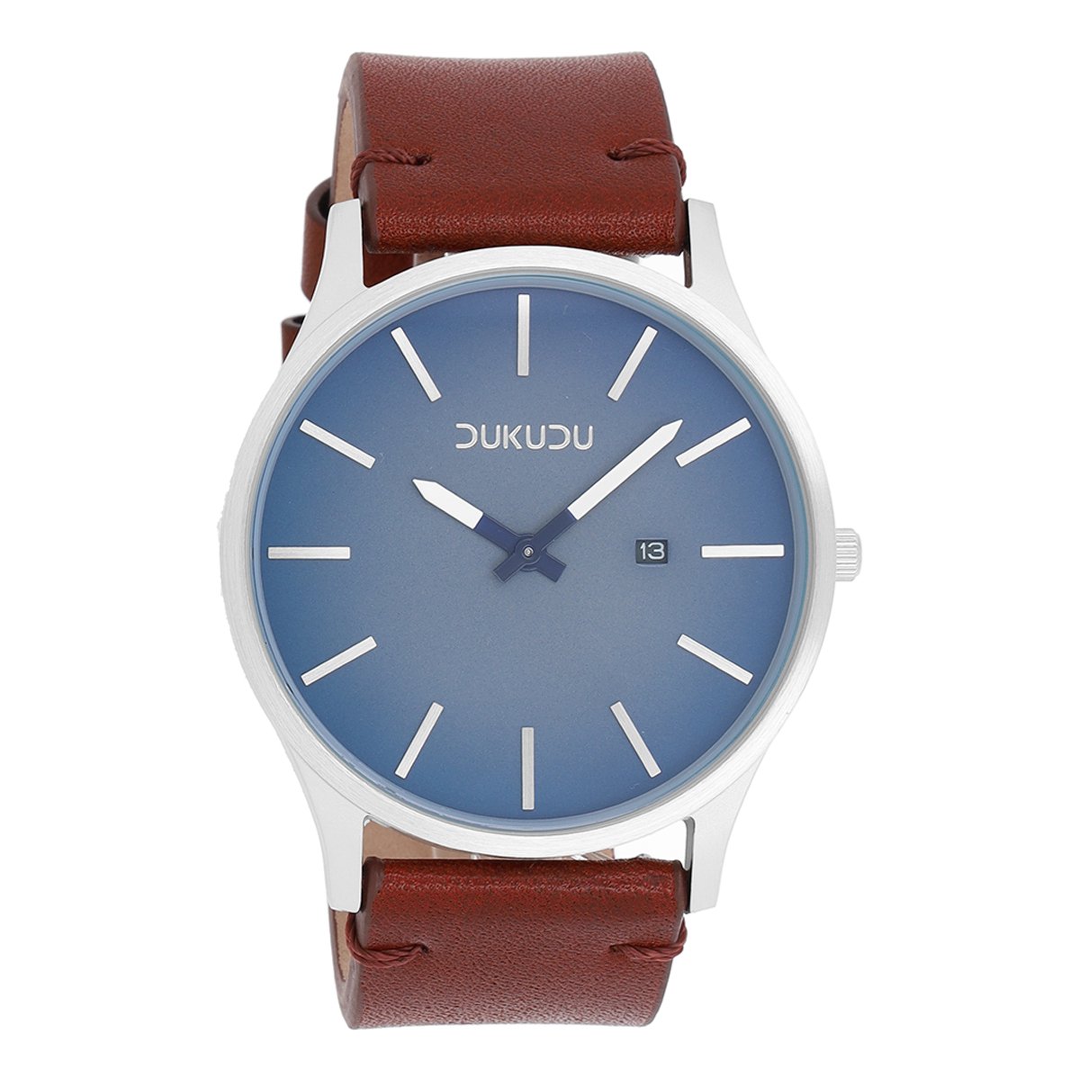 DUKUDU - leonard - zilverkleurige horloge - DU-010