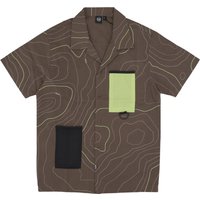 Dune Bowling Shirt Heren shirt met korte mouwen Bruin