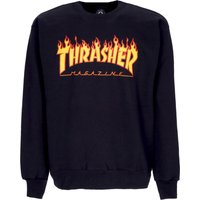 Flame Crewneck Heren Sweatshirt Zwart/geel