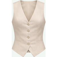 grijs vest vrouw licht beige