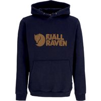 Herenlogo-hoodie donker marineblauw