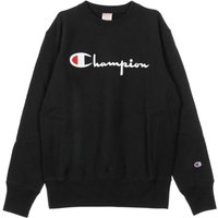 Herensweatshirt met ronde hals en omgekeerd geweven groot logo