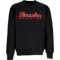 Herensweatshirt met ronde hals, zwart
