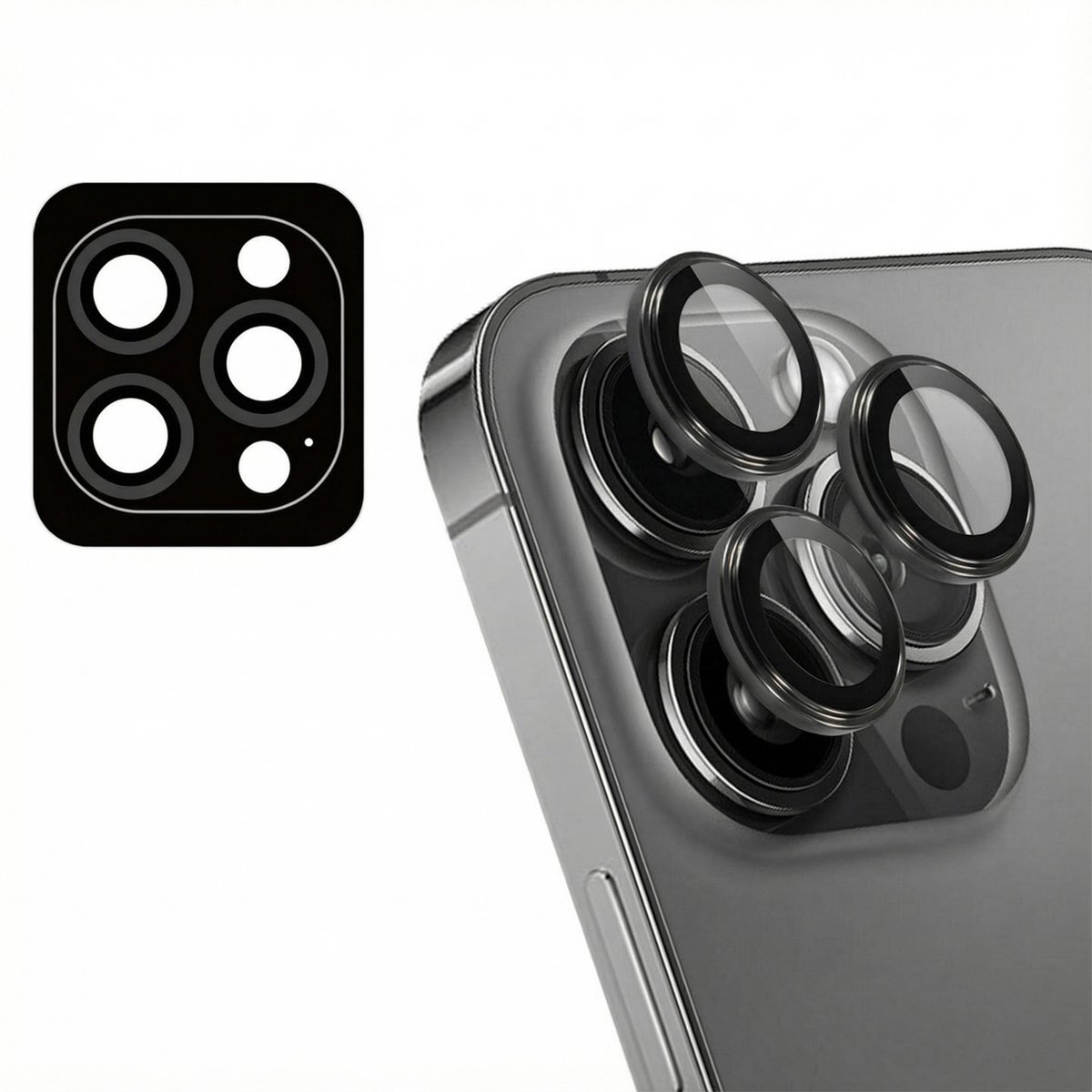 imoshion 2 Pack Camera lens protector voor de Apple iPhone 13 Pro / 13 Pro Max - Zwart