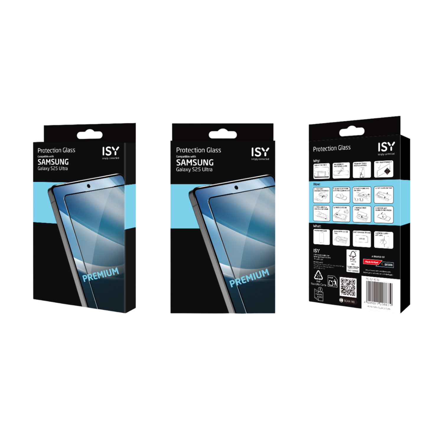 ISY Ipg-5209-2.5d Schermbeschermer Voor Samsung Galaxy S25 Ultra Transparant