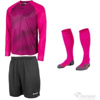 Stanno Vortex Keeperstenue Pink Black - Keepershandschoenen - Maat L