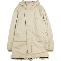 Lange herenparka van katoenperzik canvas