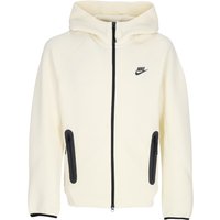 Lichtgewicht herensweatshirt met capuchon en rits Tech Fleece Windrunner-hoodie met volledige ritssluiting Kokosmelk/zwart