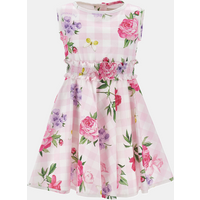 meisje jurk met bloem patroon