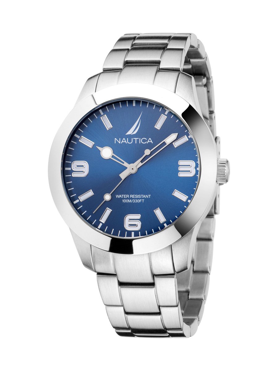 Nautica Pacific Beach Quartz Analog Blauw Case: 100% Stainless Steel | Bracelet: 100% Stainless Steel 42 NAPPBF202