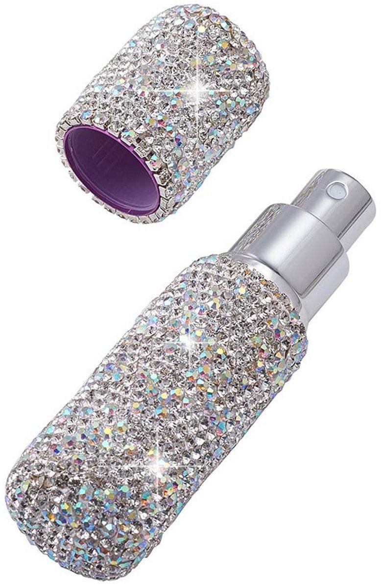 NTHProducts - Refillable Mini Perfume Bottle - Luxe Atomizer - Perfect voor Reizen - Zilver - Essentiële Oliën - Compact en Stijlvol - Geschikt voor P