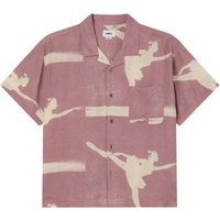 Obey Jacques cuban shirt korte mouwen - mauve multi