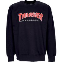 Outline Crew herensweatshirt met ronde hals, zwart/rood