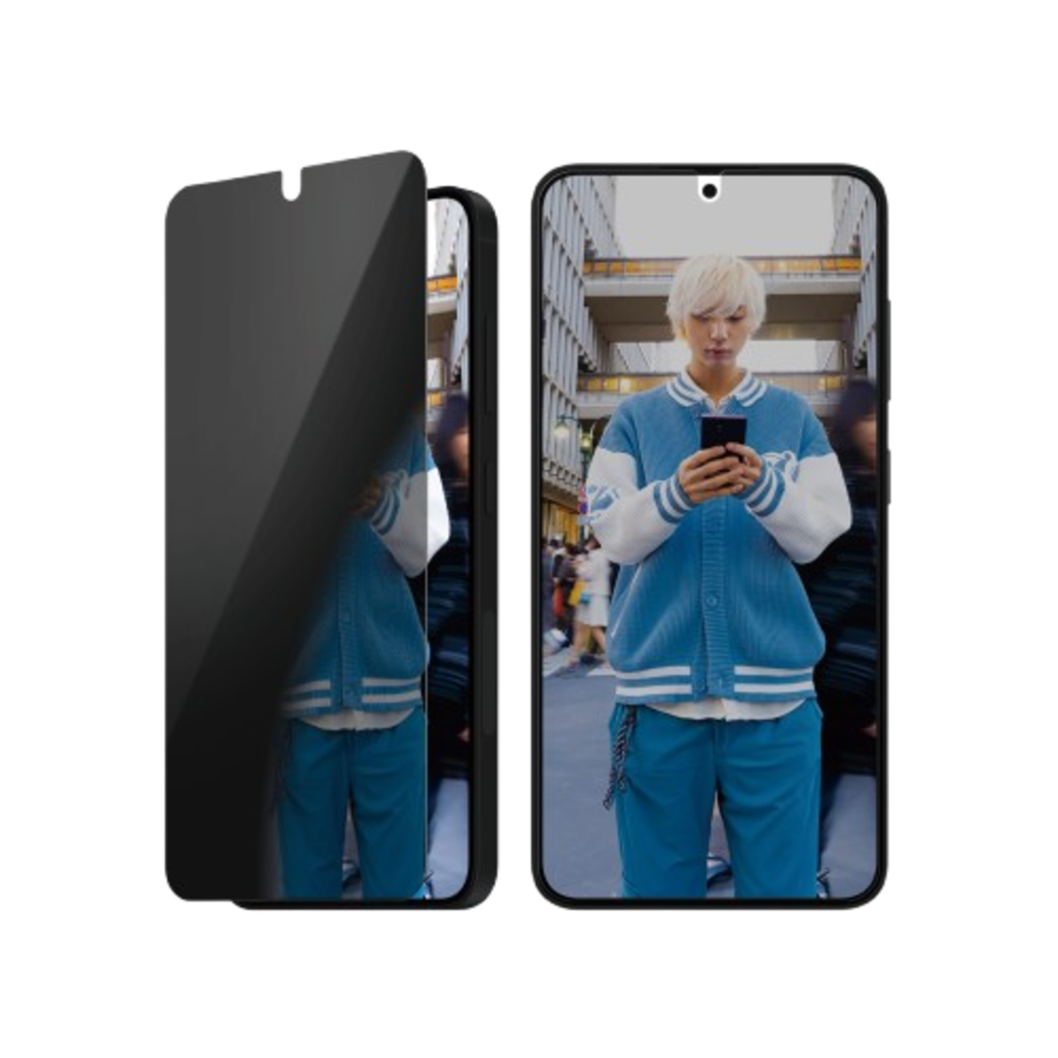 PanzerGlass Privacy Ultra-Wide Fit Anti-Bacterial Screenprotector incl. applicator voor de Samsung Galaxy S25