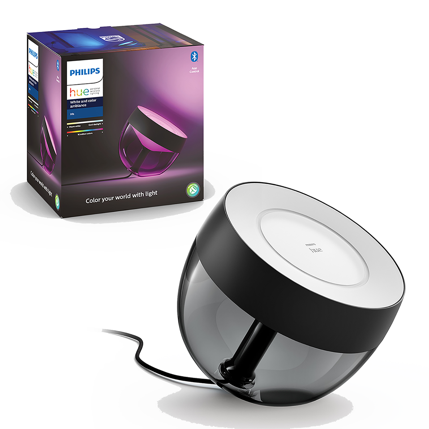 Philips Hue Iris Tafellamp - Wit En Gekleurd Licht Zwart