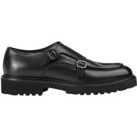 schoenen stringed laag man Doucal's - dubbele gesp deco' t.moro +f.do moro - zwart