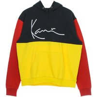 Signature Block Teddy-hoodie voor heren, geel/marineblauw/rood
