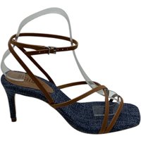 Stof sandaalhak 8cm vrouw Schutz met lederen riemen