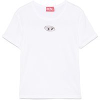 T-shirt met logoplaat