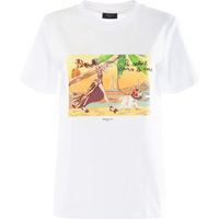 t-shirt met witte vrouw print