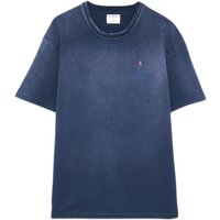 T-shirt Roy Roger's heavy jersey logo - echt versleten frans blauw