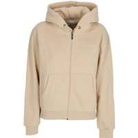 W Chest Signature Essential-dameshoodie met rits, zand