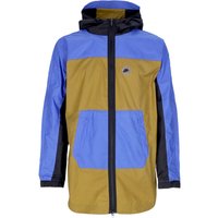 Windjack heren sportkleding geweven utility-jack Golden Moss/medium blauw/zwart