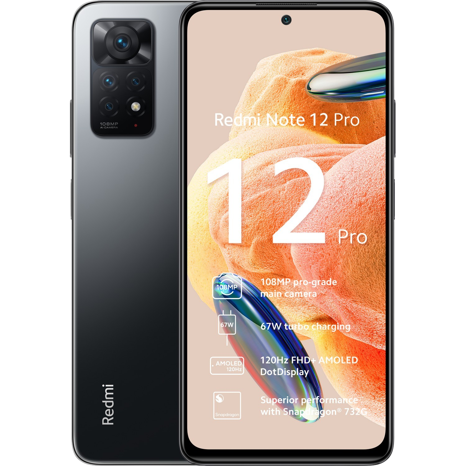 XIAOMI Redmi Note 12 Pro 4G -128 GB Grijs